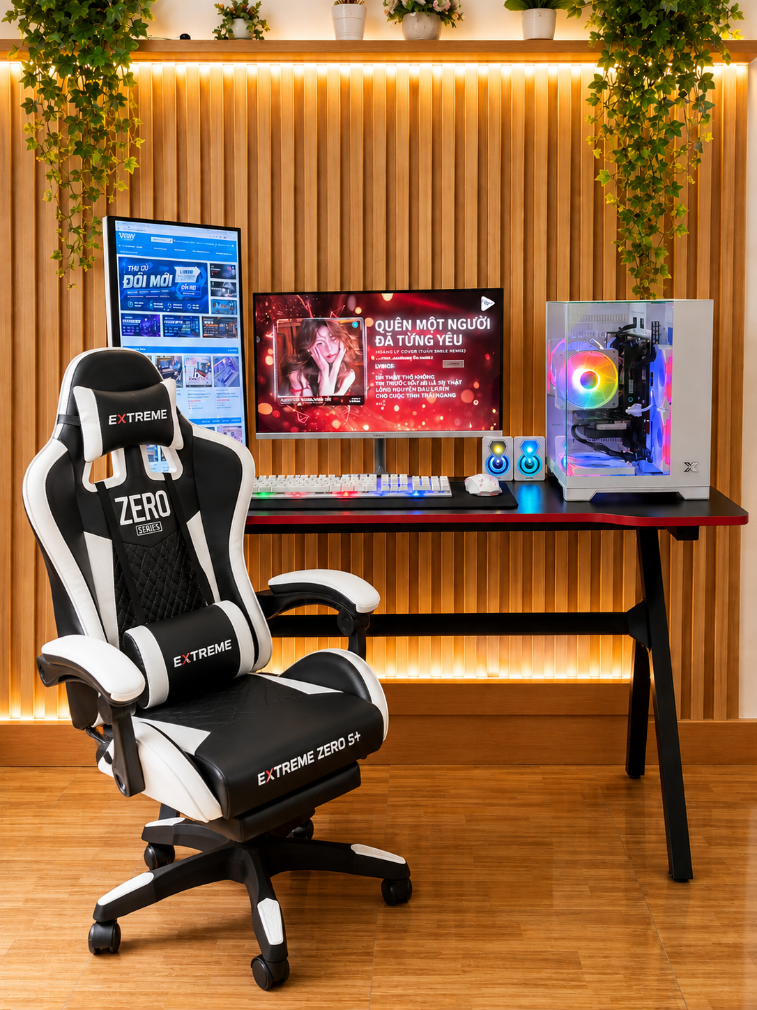 BỘ PC GAMING & ĐỒ HỌA I3 14100F NEW | GTX 1660 6GB | CẶP MÀN HÌNH CONG 24 INCH & ARM TREO