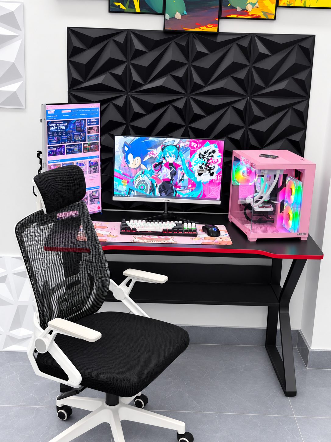 BỘ PC GAMING I3 12100F | GTX 1060 3GB | TRỌN BỘ 2 MÀN HÌNH CONG 24IN & BÀN GHẾ XỊN